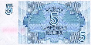 Latvia, 5 Ruble, P37
