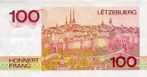 Luxembourg, 100 Franc, P57a Sign.1
