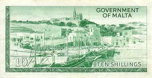 Malta, 10 Shilling, P25