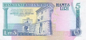Malta, 5 Lira, P42