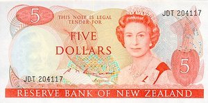 New Zealand, 5 Dollar, P171b