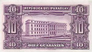 Paraguay, 10 Guarani, P187c