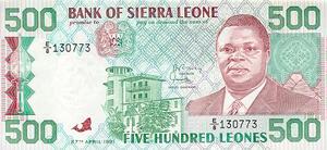 Sierra Leone, 500 Leone, P19
