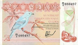Suriname, 2.5 Gulden, P118b