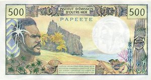Tahiti, 500 Franc, P25c