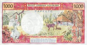 Tahiti, 1,000 Franc, P27c