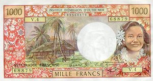 Tahiti, 1,000 Franc, P27c