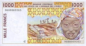 West African States, 1,000 Franc, P311Cg
