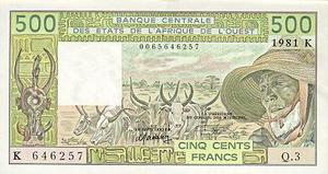 West African States, 500 Franc, P706Kb