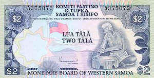 Western Samoa, 2 Tala, P20