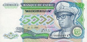 Zaire, 5,000 Zaire, P37b