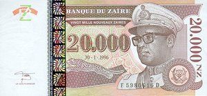 Zaire, 20,000 New Zaire, P73