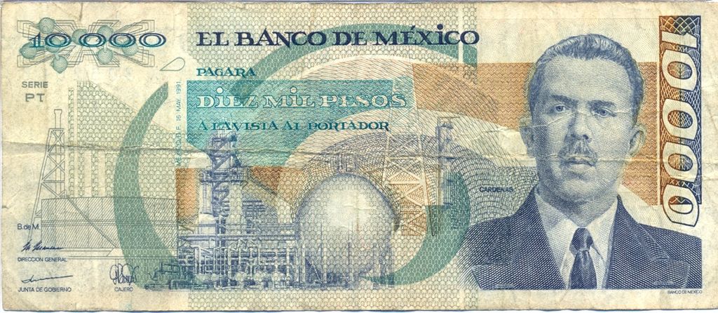 Banknote Index Mexico 10000 Peso P90d