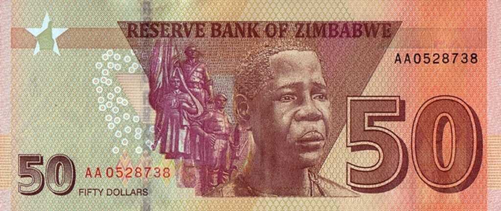 Banknote Index Zimbabwe 50 Dollar