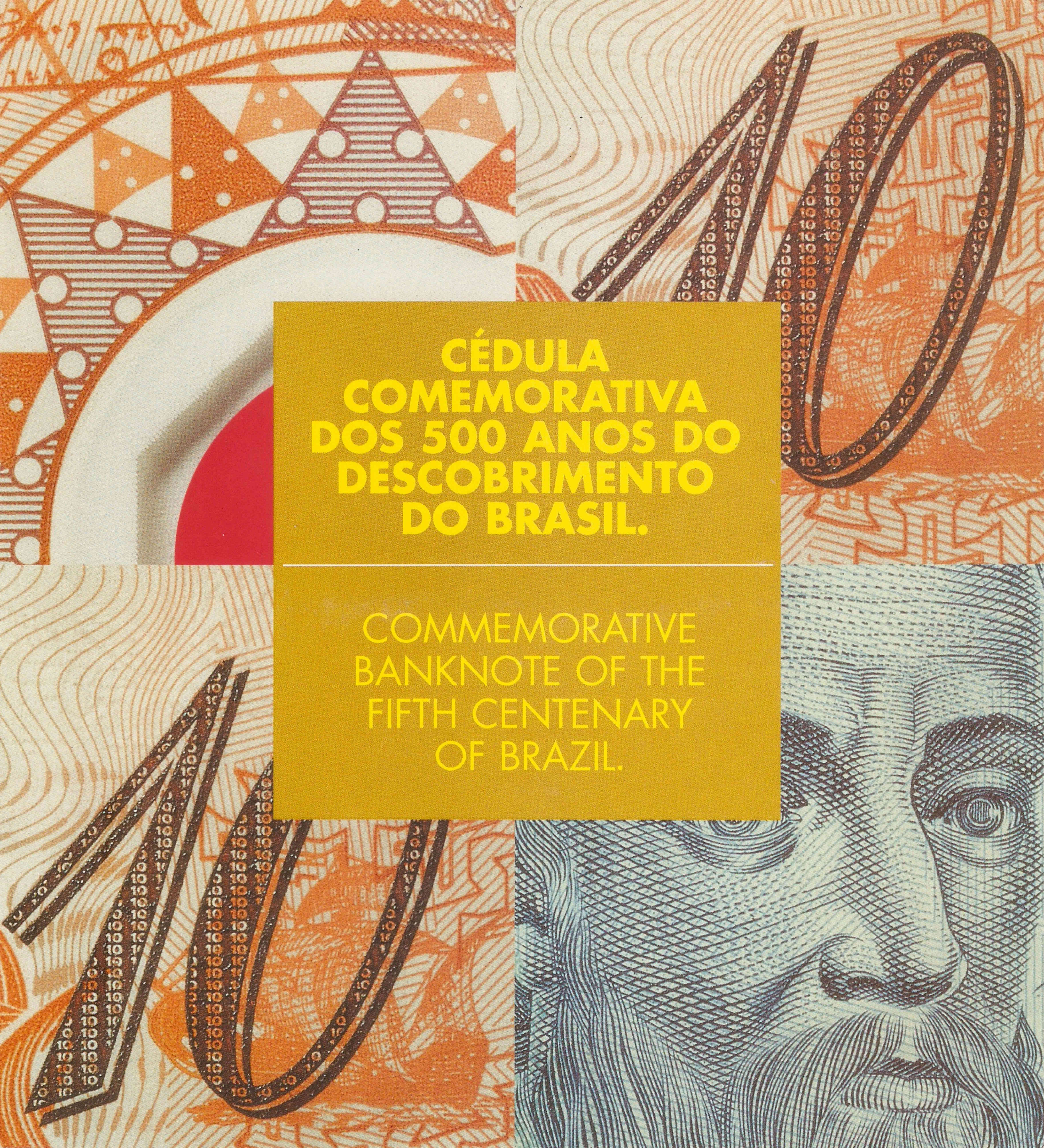 Commemorative Banknote Of The Fifth Centenary Brazil 10 Reals