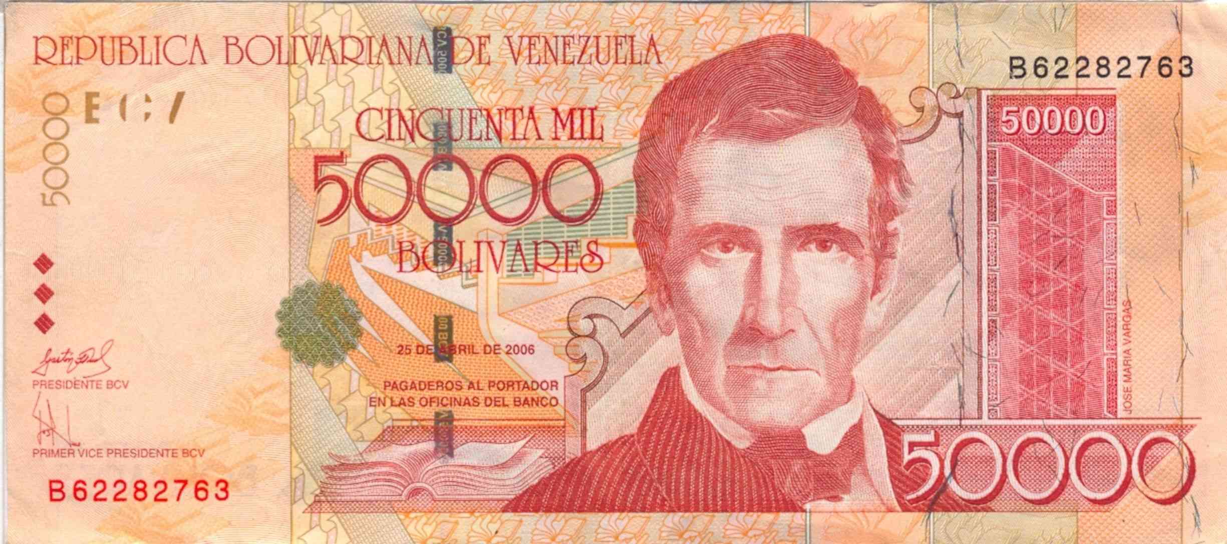 Image result for venezuela new bolivar 50000