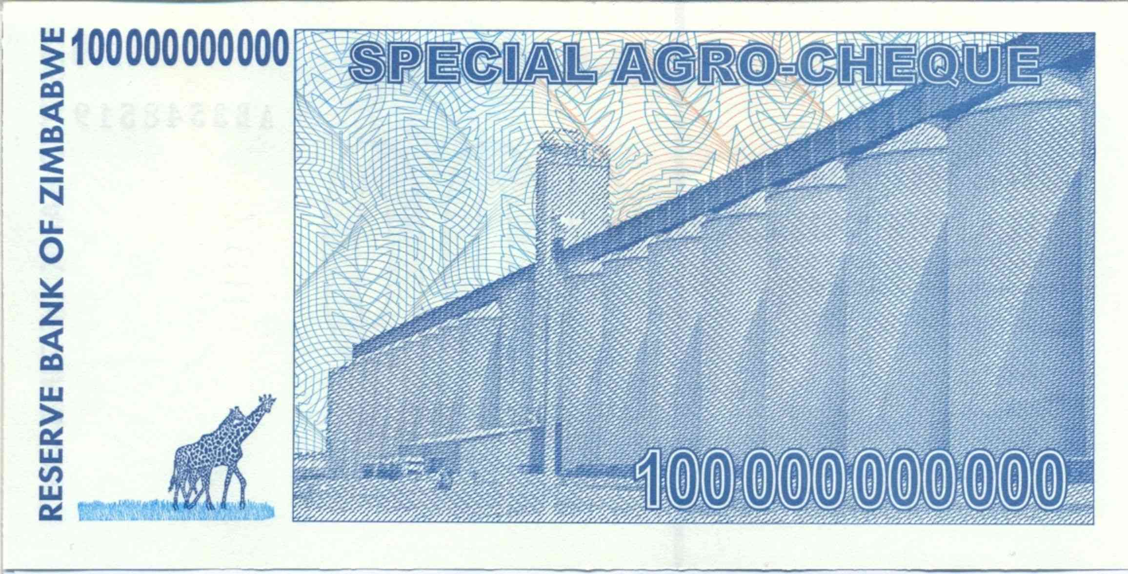 Banknote Index Zimbabwe Dollar P64