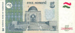 Tajikistan, 5 Somoni, P-0015a,NBT B6b