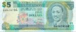 Barbados, 5 Dollar, P-0067a