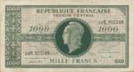France, 1,000 Franc, P-0107