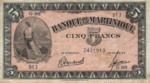 Martinique, 5 Franc, P-0016b Sign.2