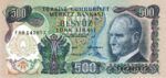 Turkey, 500 Lira, P-0190 Sign.2