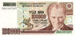 Turkey, 100,000 Lira, P-0206 Sign.2