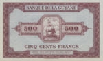 French Guiana, 500 Franc, P-0014r