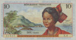 French Antilles, 10 Franc, P-0008a