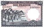 Belgian Congo, 10 Franc, P-0014E
