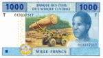 Central African States, 1,000 Franc, P-0107T