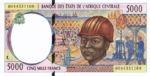 Central African States, 5,000 Franc, P-0404Lg