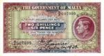 Malta, 2/6 Shilling and Pence, P-0011 
