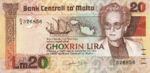 Malta, 20 Lira, P-0040