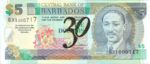 Barbados, 5 Dollar, P-0065A