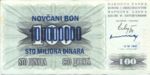 Bosnia and Herzegovina, 100,000,000 Dinar, P-0037