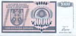 Bosnia and Herzegovina, 1,000 Dinar, P-0137a