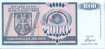 Bosnia and Herzegovina, 1,000 Dinar, P-0137s