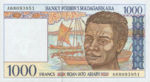Madagascar, 200/1000 Ariary/Franc, P-0076b,BFM B12b
