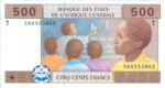 Central African States, 500 Franc, P-0106T