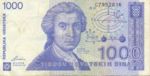 Croatia, 1,000 Dinar, P-0022a