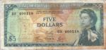 East Caribbean States, 5 Dollar, P-0014d Sign.4