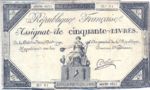 France, 50 Livre, A-0072 Sign.1