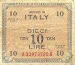 Italy, 10 Lira, M-0019b