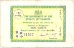 Straits Settlements, 10 Cent, P-0006c
