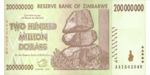 Zimbabwe, 200,000,000 Dollar, P-0081,RBZ B72a