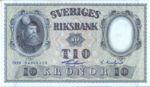 Sweden, 10 Krone, P-0043f Sign.1