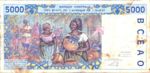 West African States, 5,000 Franc, P-0213Bl