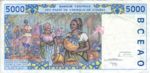 West African States, 5,000 Franc, P-0313Ch