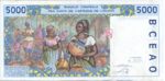 West African States, 5,000 Franc, P-0413DNew